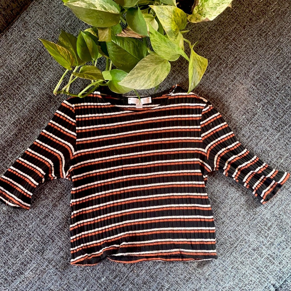 Stripped cropped t-shirt